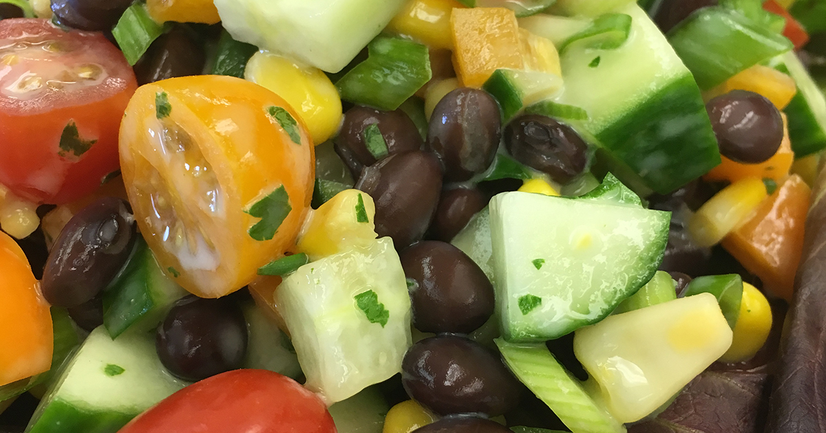 Southwestern Chopped Salad With Cilantro Dressing Nature Fresh Farms